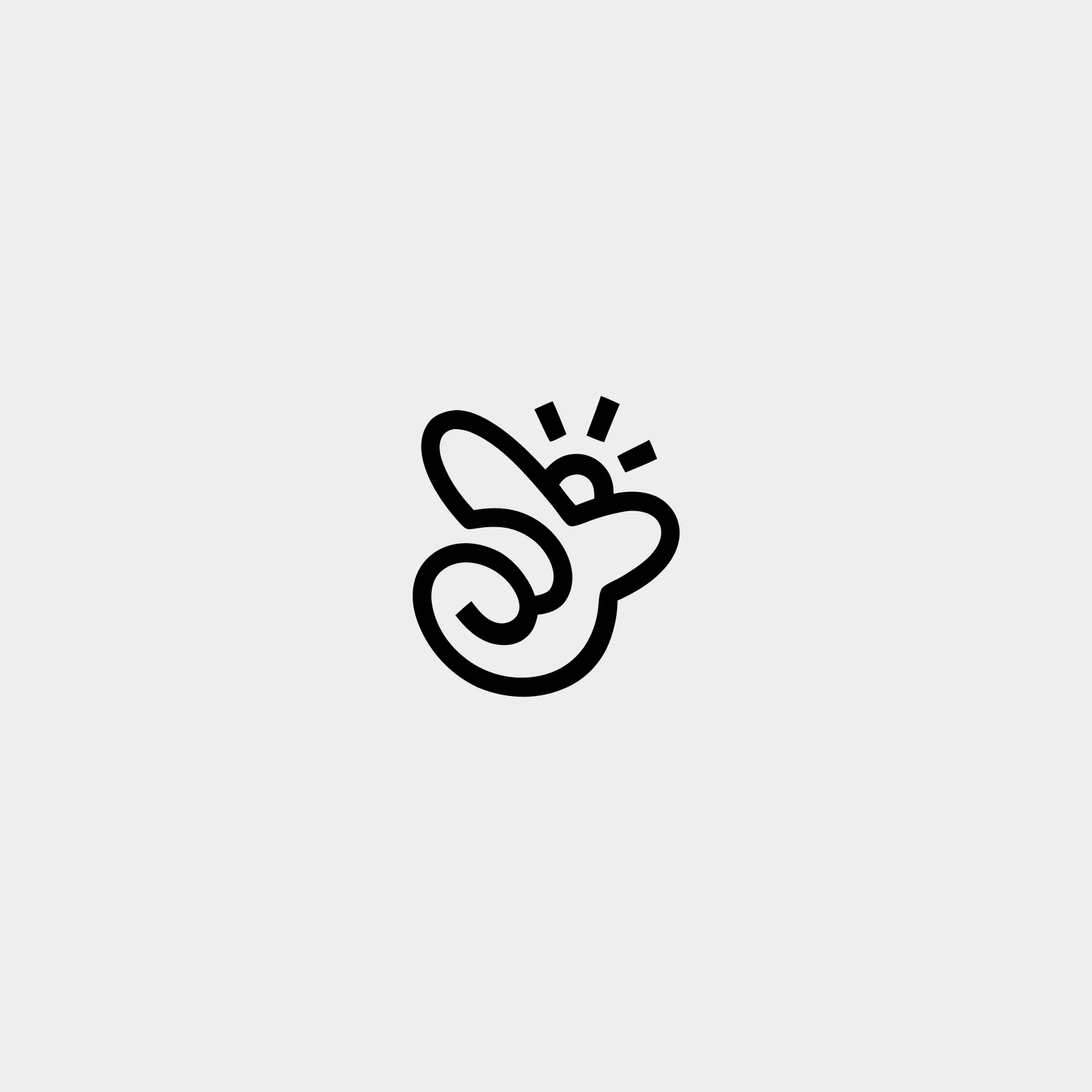Bee character gesture
