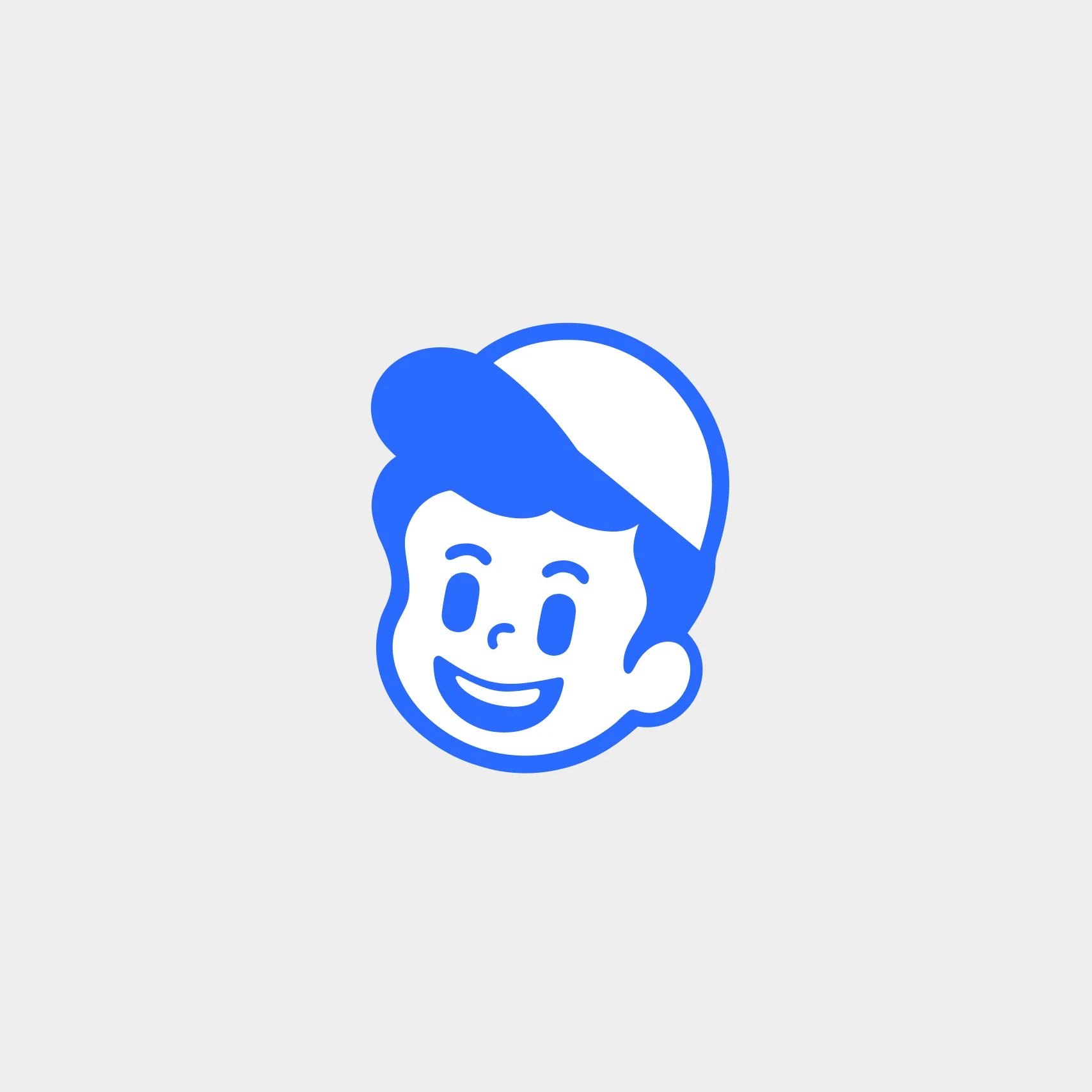 Blue character portrait