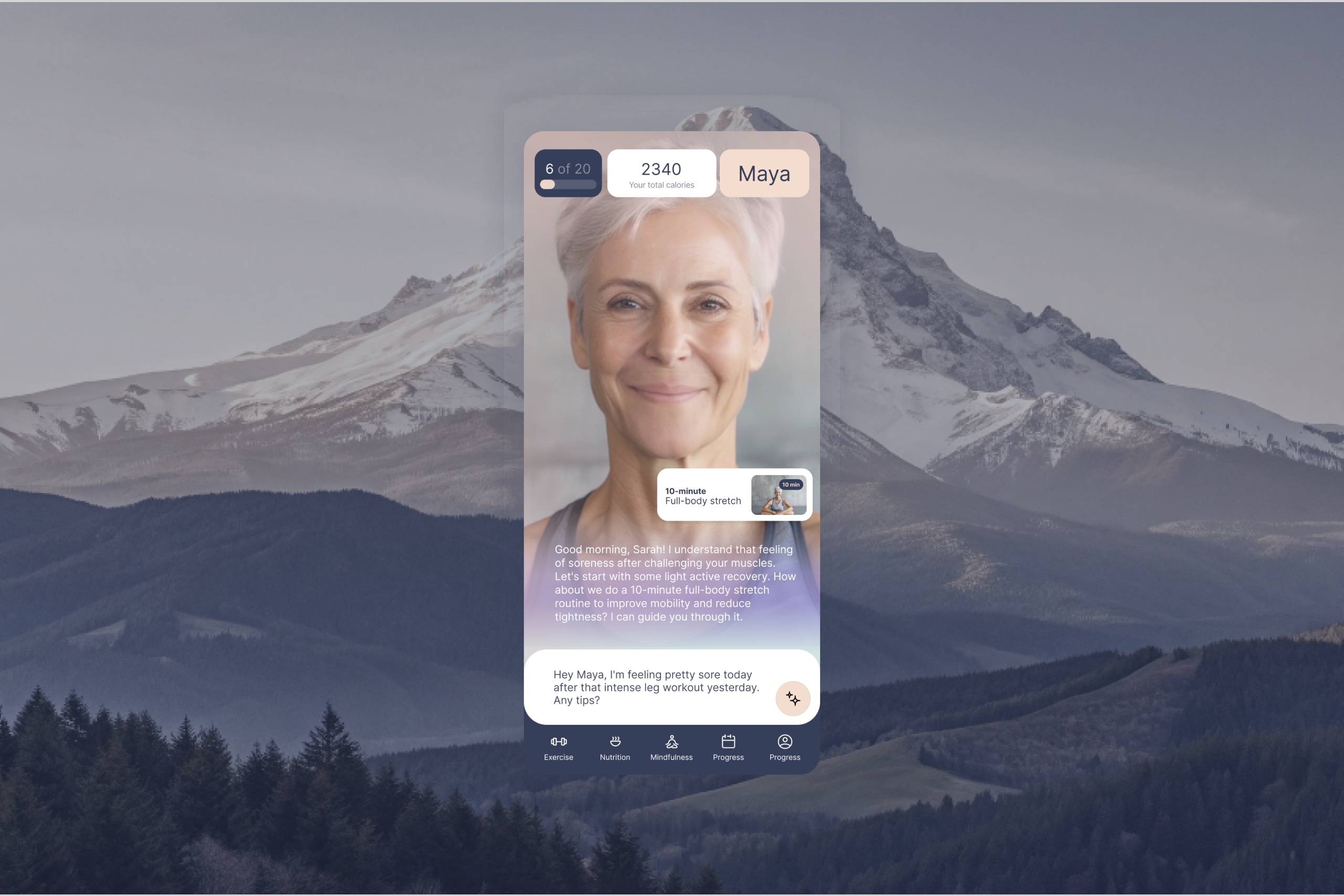 Pinnacle, a concept for an adaptive personal fitness service